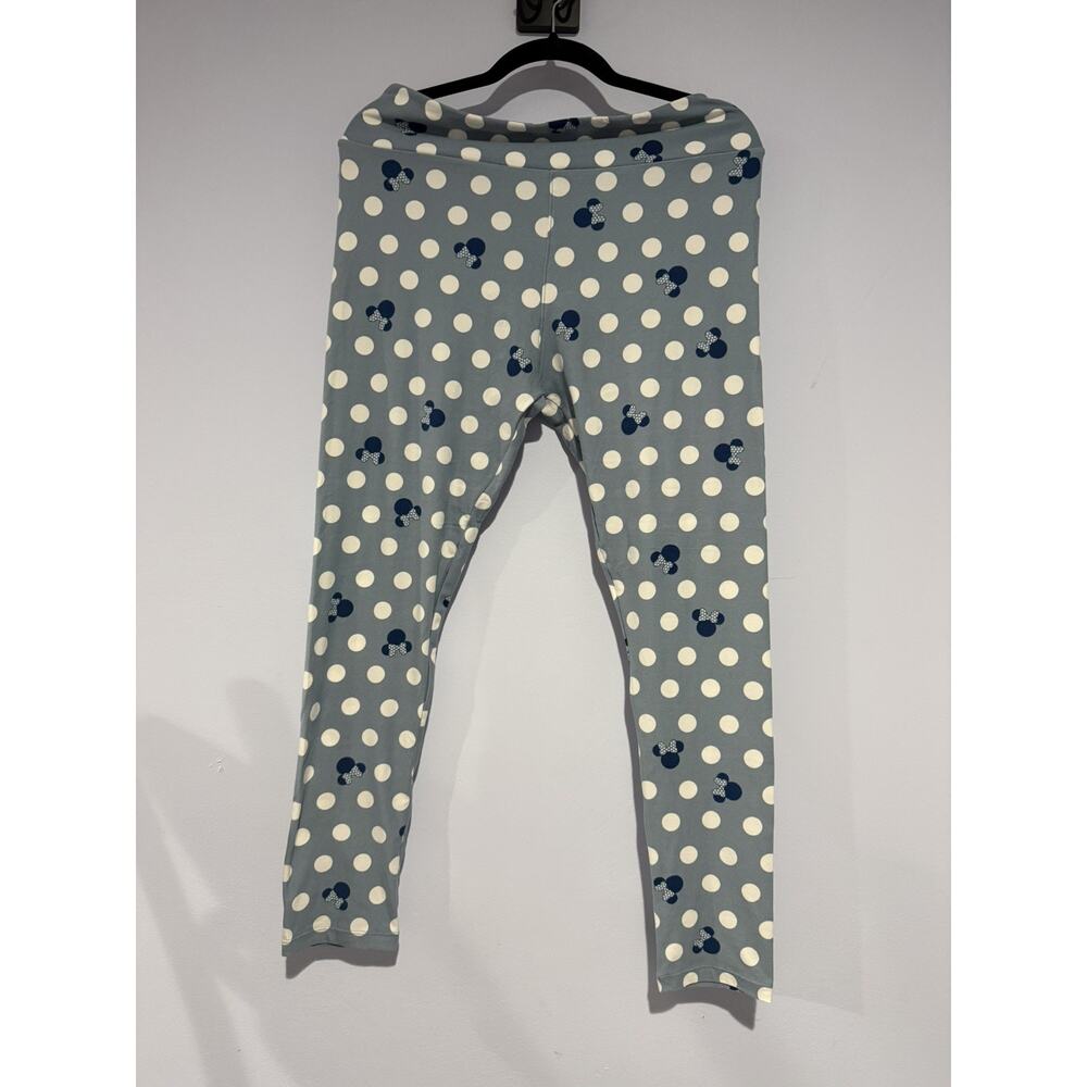 LuLaRoe Disney Women’s Tall Curvy TC Minnie Mouse Soft Stretch Leggings Blue